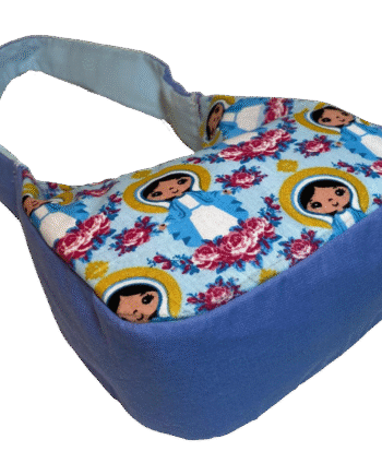 Bolsinha infantil,  Nossa Senhora das Graças, 14,5x 10 com zíper e bolso interno