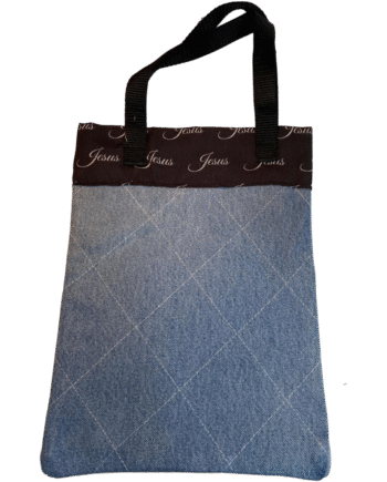 Sacolinha forrada Jesus Jesus (preta) 29x22