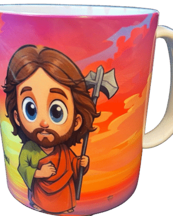 Caneca infantil em Polímero, São Judas Tadeu