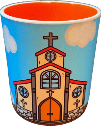 Caneca infantil em Polímero, São Francisco e Santa Clara