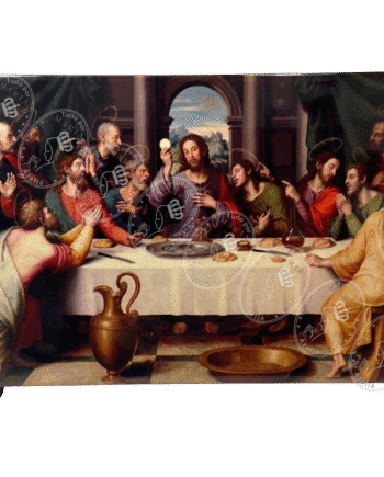 Azulejo decorativo Santa Ceia, 30x20 com suporte