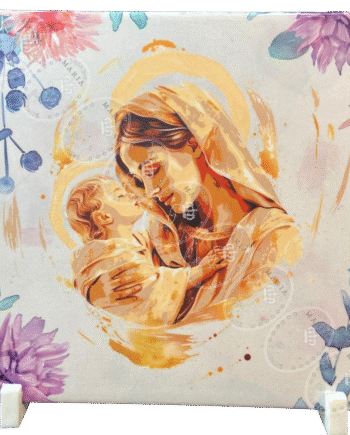 Azulejo decorativo  Mãe de Deus 15X15 com suporte