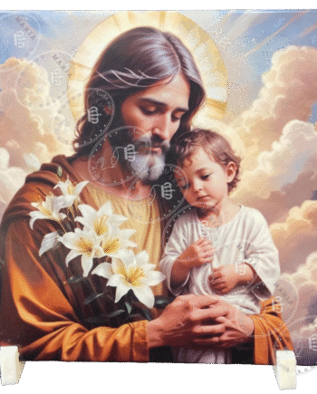 Azulejo decorativo  São José 15X15 com suporte